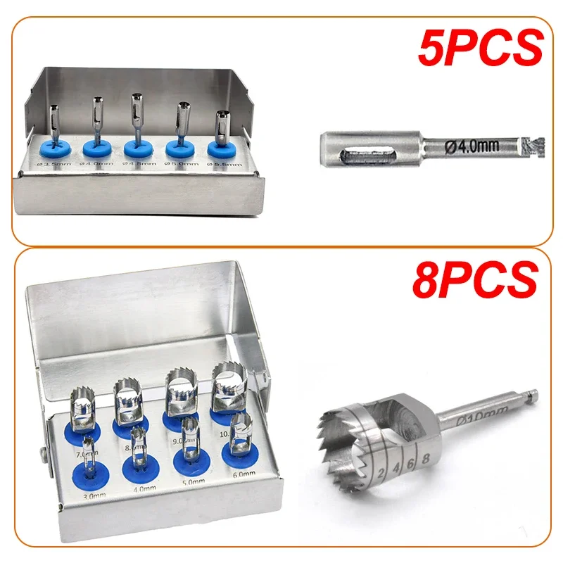 مجموعة زرع مثقاب تريفين للأسنان مع لقم قبضة منخفضة السرعة لحصاد العظام وجراحة الزراعة الأساسية #1