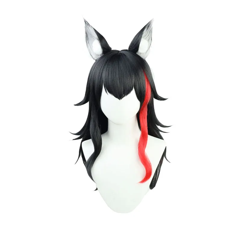 Hololive Ookami Mio شعر مستعار تأثيري-تصفيف متعدد الاستخدامات فتاة الذئب لعب الأدوار زي الدعامة الشعر الاصطناعية أغطية الرأس الباروكات #5