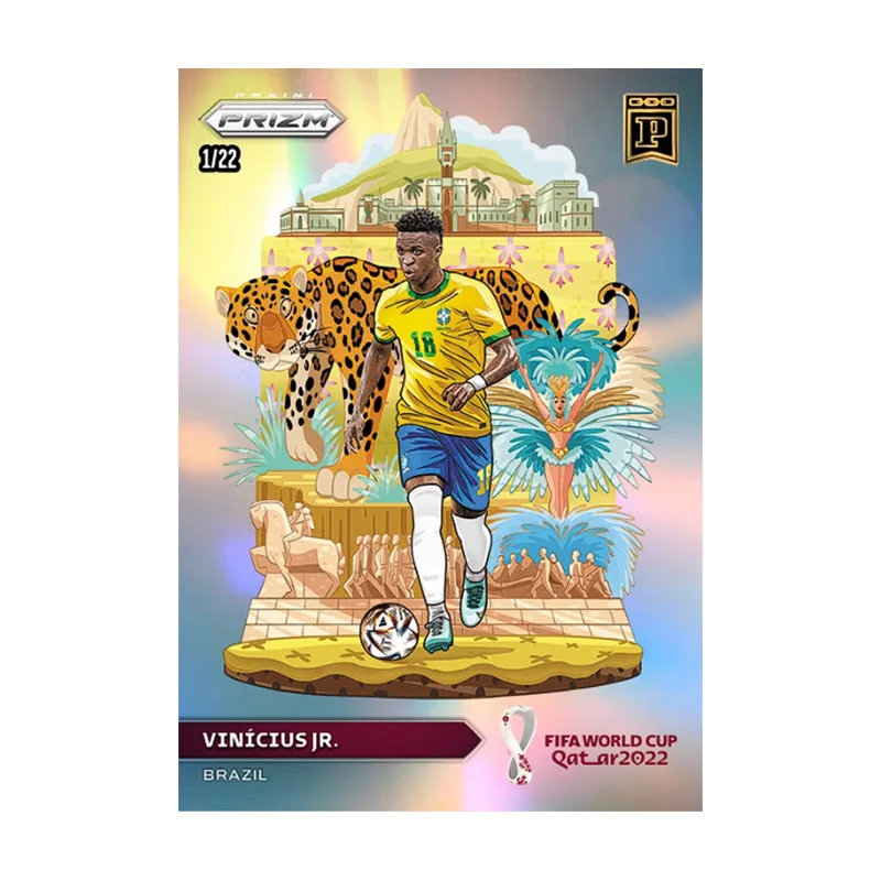 لتقوم بها بنفسك محلية الصنع 2022 كأس العالم فيفا بانيني سلسلة كرة القدم فينيسيوس جونيور بيدري مجموعة بطاقات اللعب هدية #4