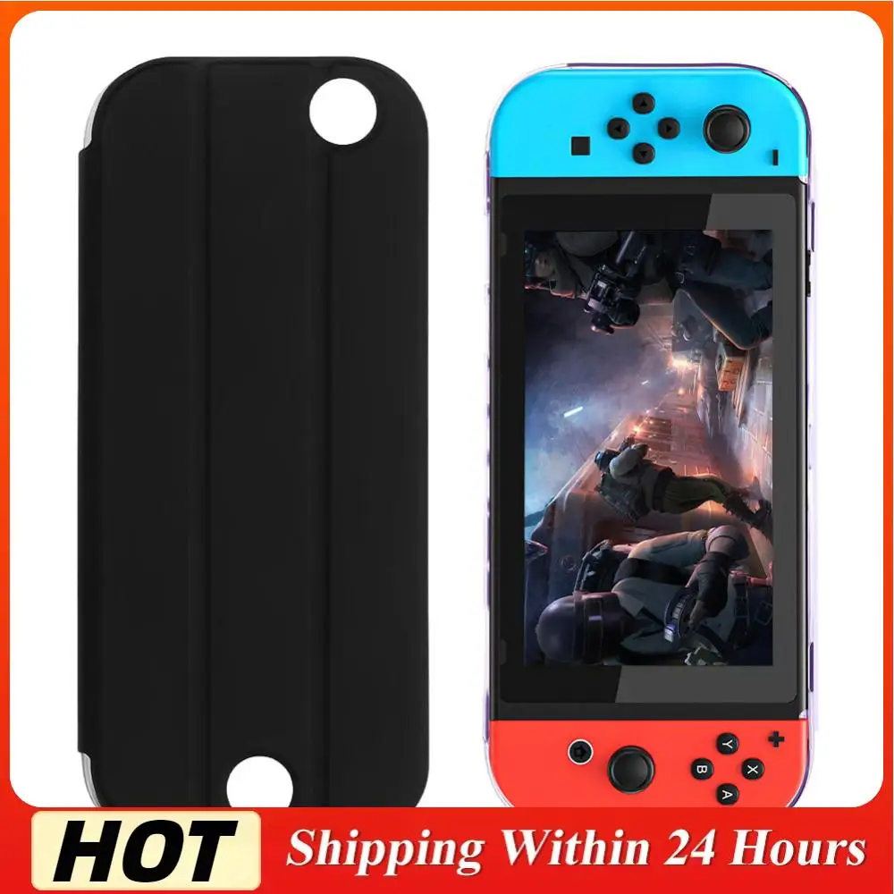 닌텐도 스위치2용 플립 커버 보호 케이스 긁힘 방지 커버 스킨(블랙)