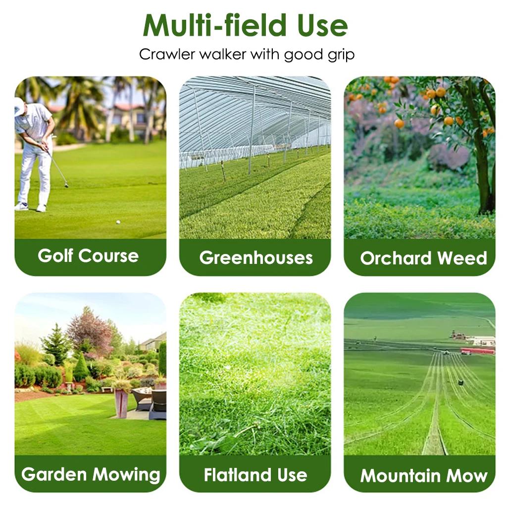 MMS Tipe Tangki Taman Perayap Remote Control Pemotong Rumput 800MM Mesin Pemotong Rumput Bensin Mesin Pemotong Robot Pengiriman Pintu Ke Pintu