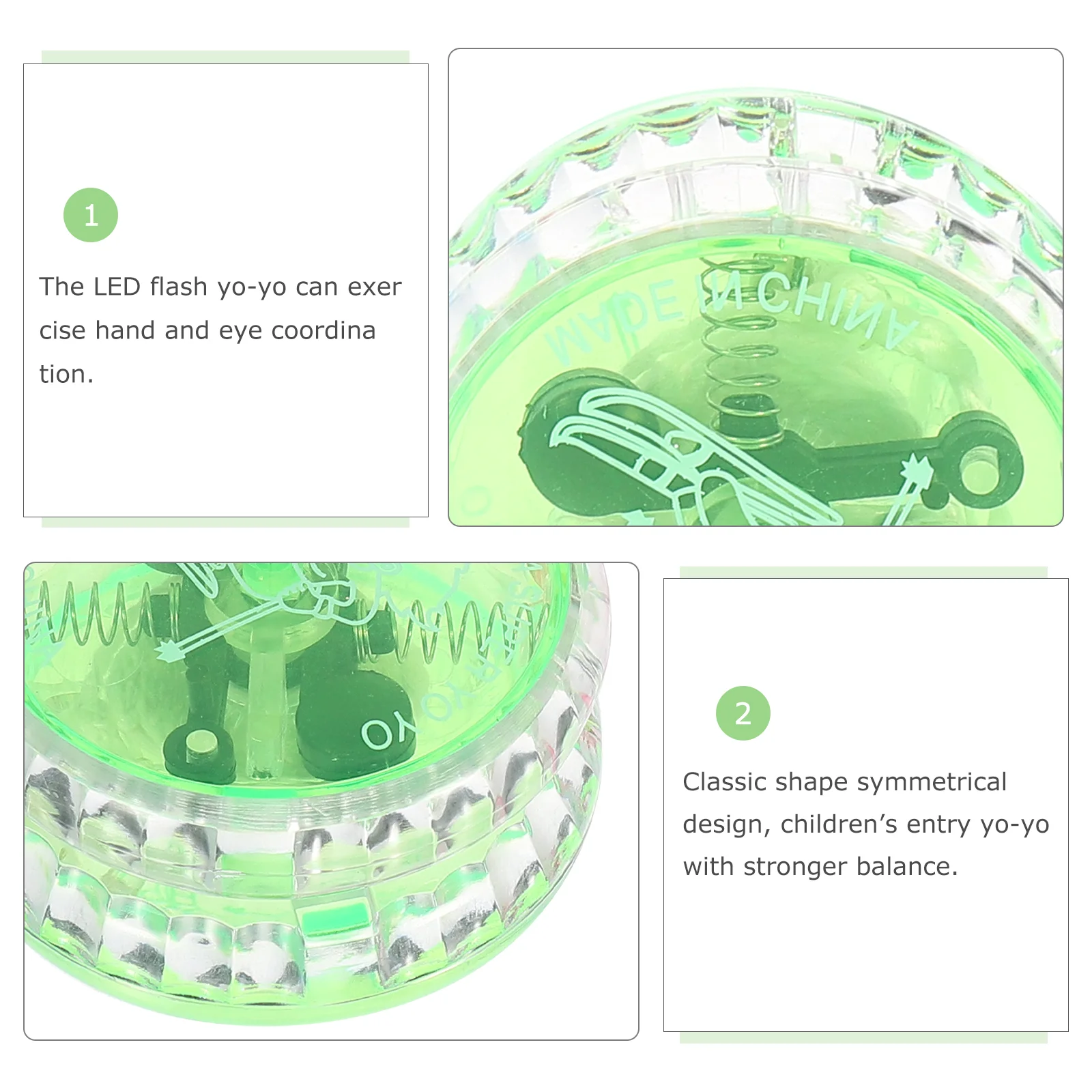 Mainan anak-anak, 5 buah mainan anak-anak, Yoyo plastik Yoyo pemula kreatif, bola responsif