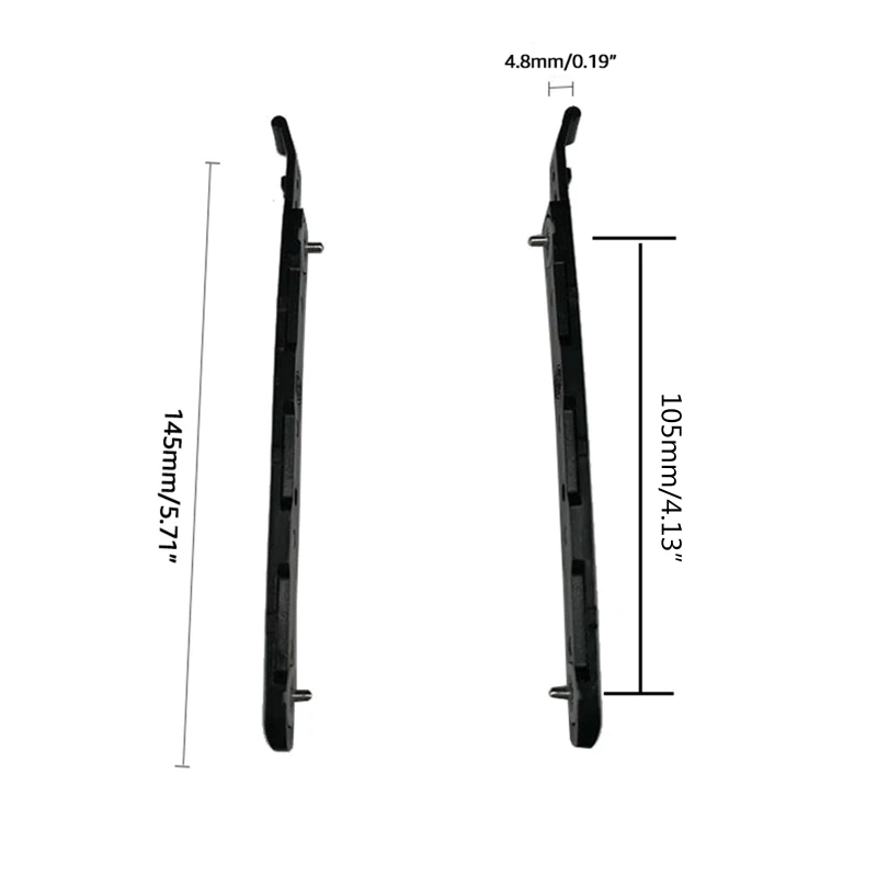 2 Stück Chassis-Festplatten-Montageschienen für 3,5-Zoll-HDD-Halterung links rechts für Kühler für Masters SATA SSD Computer Connect – Detail 6