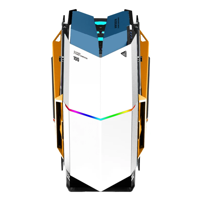 

Herder Custom Full View Glass Panel ATX RGB Mid Tower Gamer Computer Case For PC Desktop High Visual Desktop PC Case