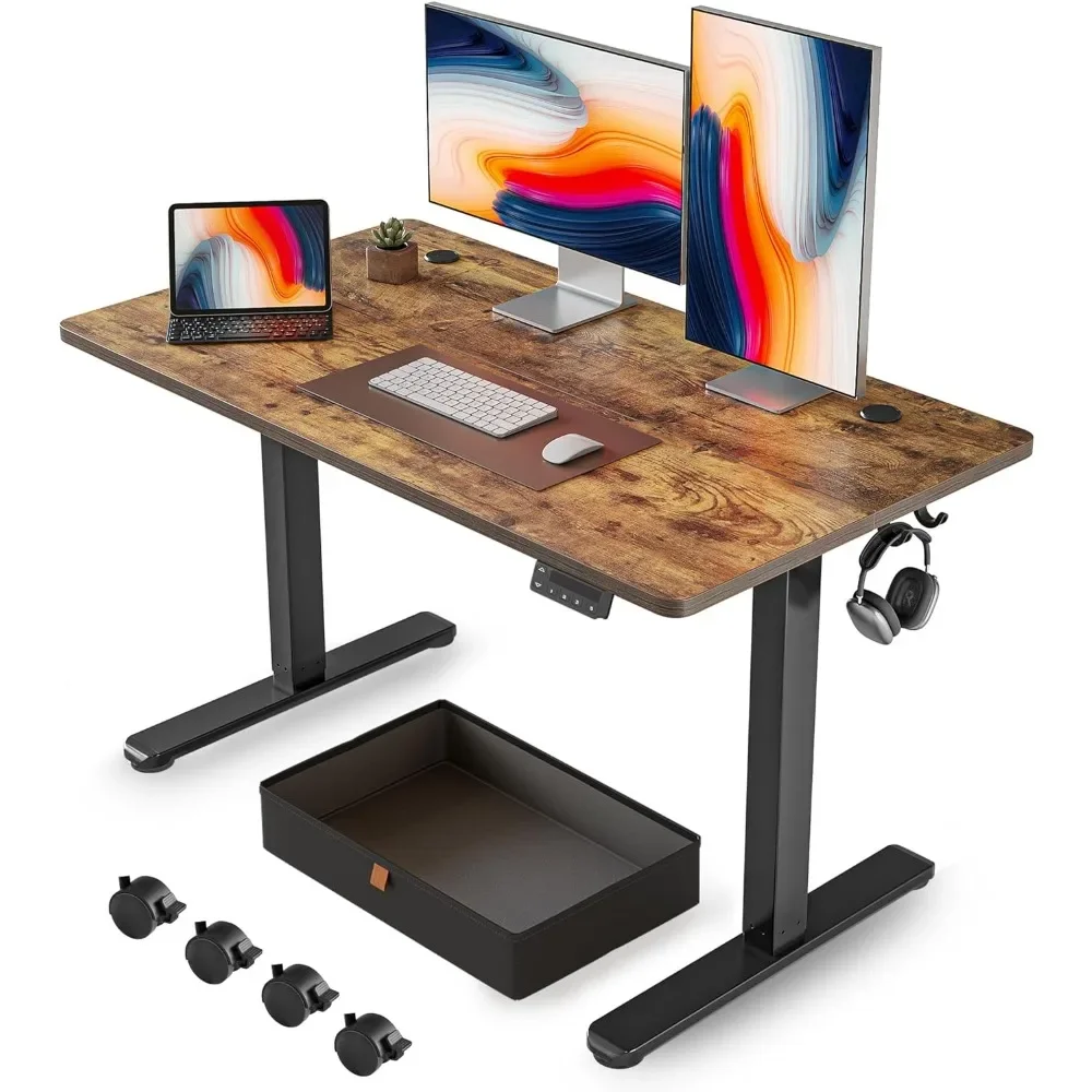 Computer desk, office desk with drawers, adjustable height electric vertical office desk, computer desk