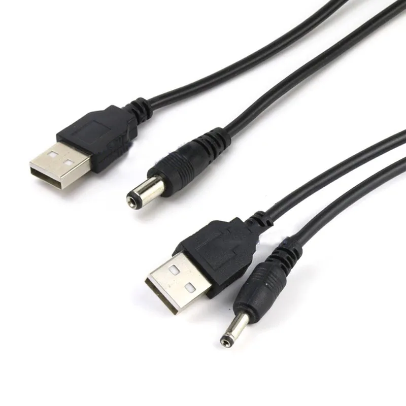 USB to DC5.5*2.1/3.5*1.35mm with push-button key switch Cable With switch DC005/DC002 Power cable 1.5M 1A