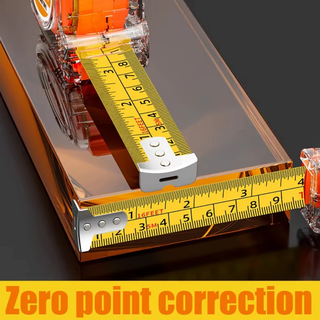 3M5M7.5M Tape Measure Retractable Transparent Metric and Imperial Steel Tape Measure Thick CM/Inch Measuring Tape Measure Tools