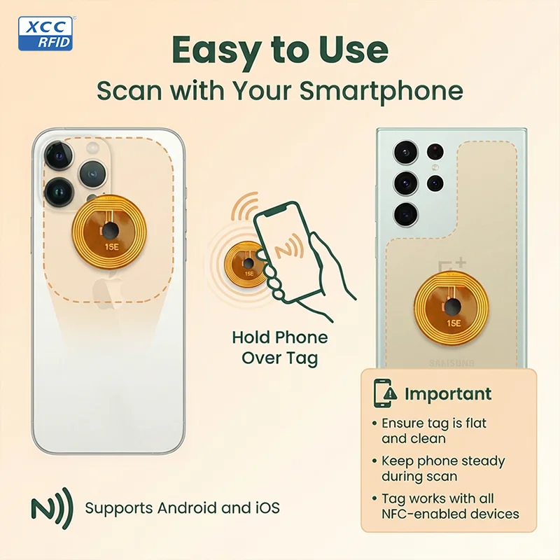 Etiqueta NFC NTAG213 de 15 mm, - Nfc Tag Programmable reseña y precio