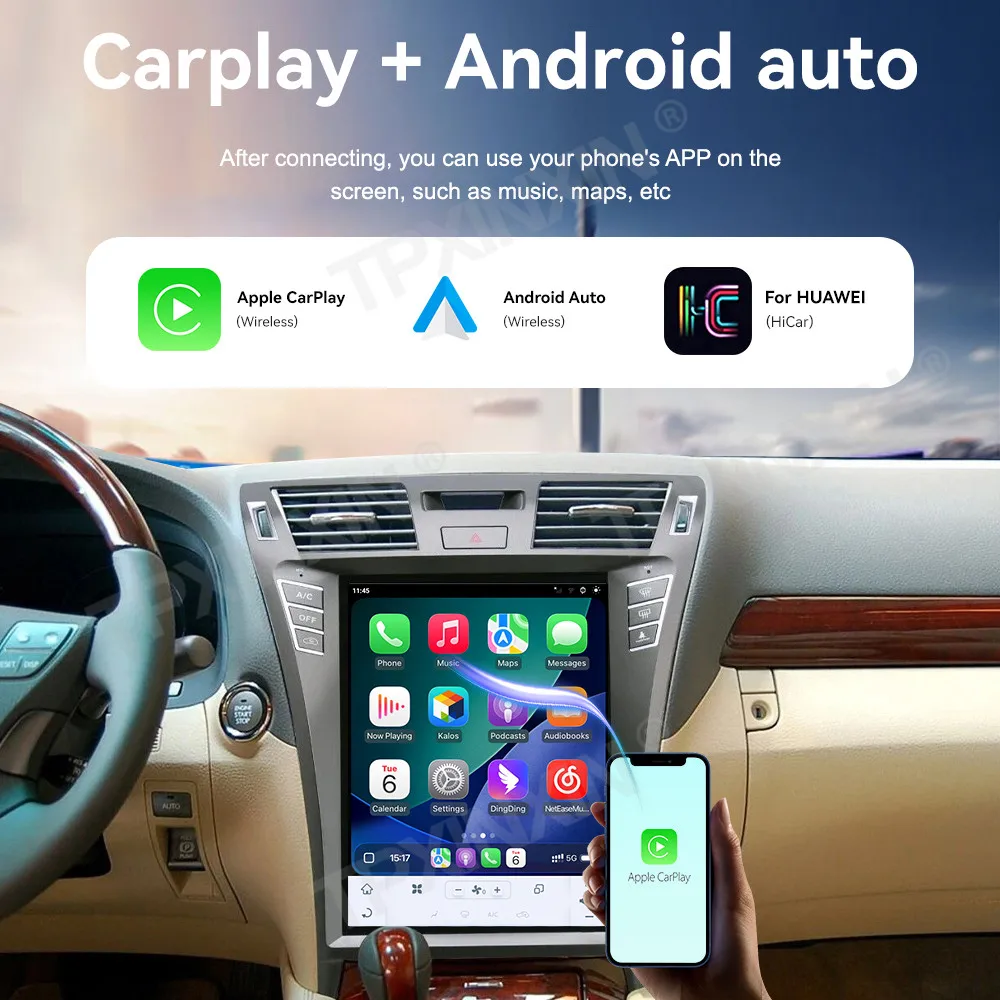 

Автомобильная магнитола для Lexus LS460 2006-2012 с Android Auto, GPS-навигацией, мультимедийным стерео-ресивером и офлайн-картами