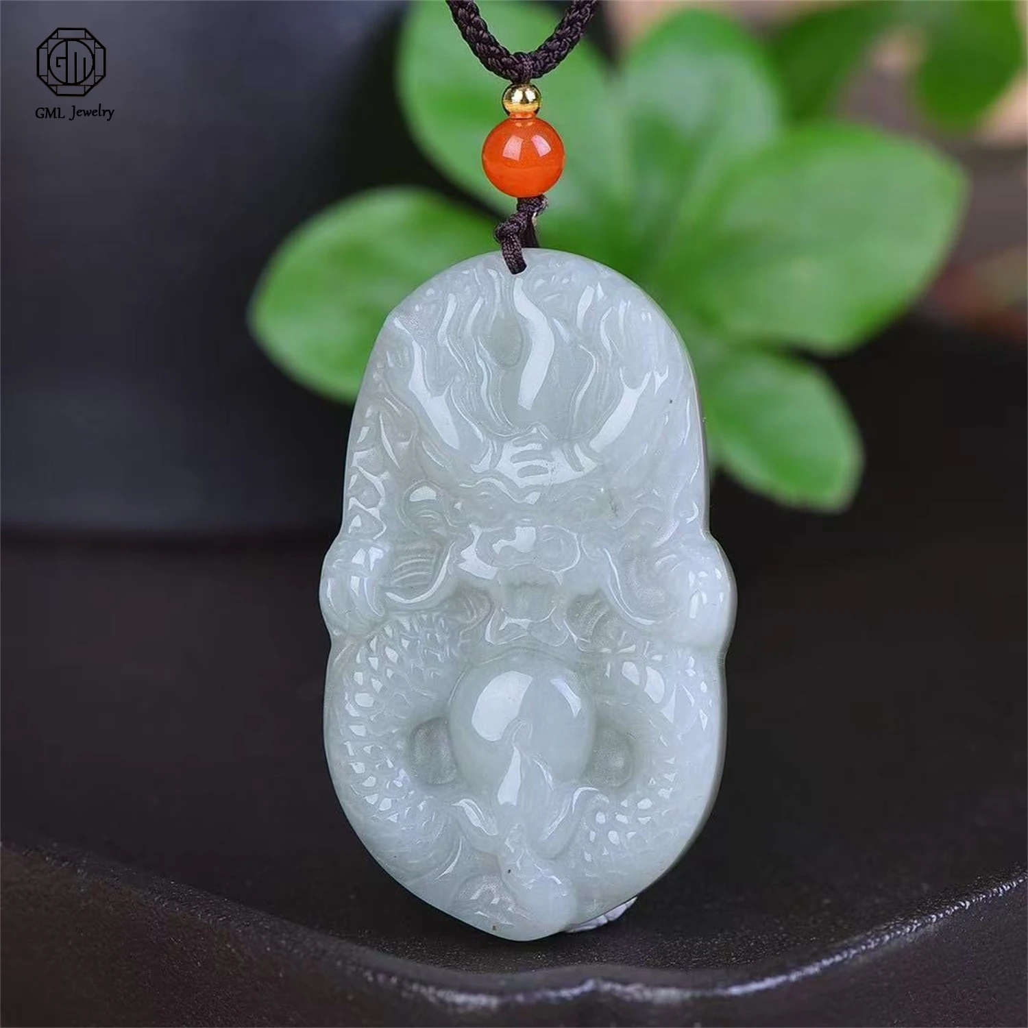 Natural Tianshan Green Jade Dragon Plaque Pendant Auspicious Unisex Men Women Gemstone Exquisite Retro Necklace Jewelry Gift
