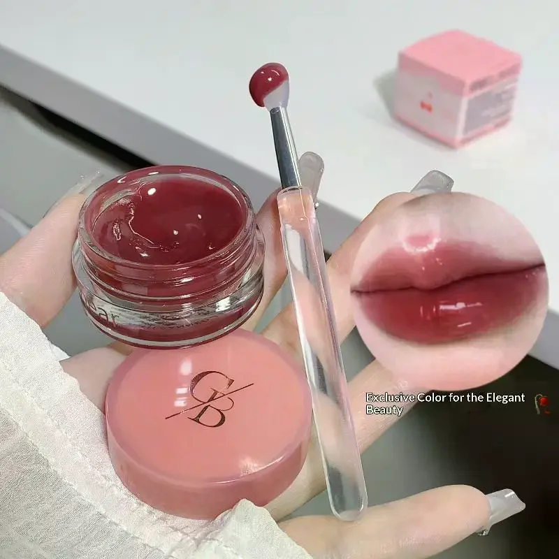 Gege bear 5g Jarred Jam Lip Gloss — Hydrating Water-Gloss Finish, Plumping Effect, Long-Wearing And Non-Transfer Formula