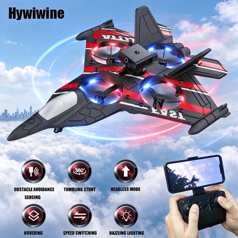 RC Aircraft With Camera EPP Foam Stunt Glider Fighter Remote Control Helicopter Airplane Fall Resistant Plane Toys for Kids
