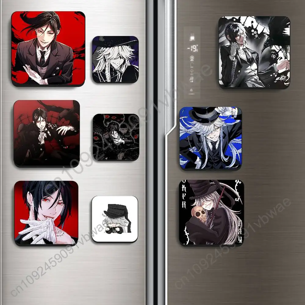 Undertaker Sebastian Michaelis Black Butler BestSelling Refrigerator Magnetic Sticker Fridge Magnets Adhesive to Metal Surfaces