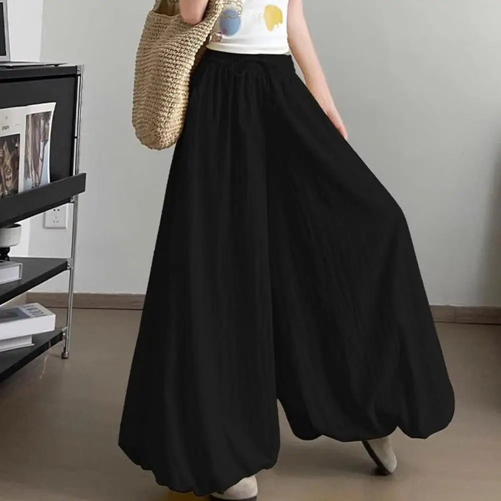 Women's Yellow Flower Bud Skirt Pants High Waist Loose Fit Slimming And Droopin… - Image 2