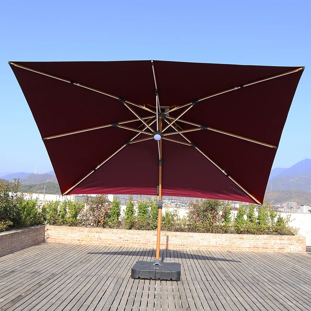 2026 Aluminum Pole Material and Aluminum 360 Degree Hanging Cantilever Offset Patio Roman Umbrella Basepromote sales