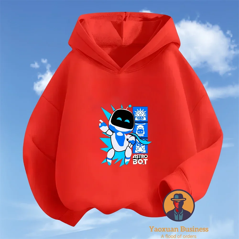 

Cute Astro Bot Cartoon Hoodies Autumn And Winter Women's Sportswear New Couple Street Fashion Jackets