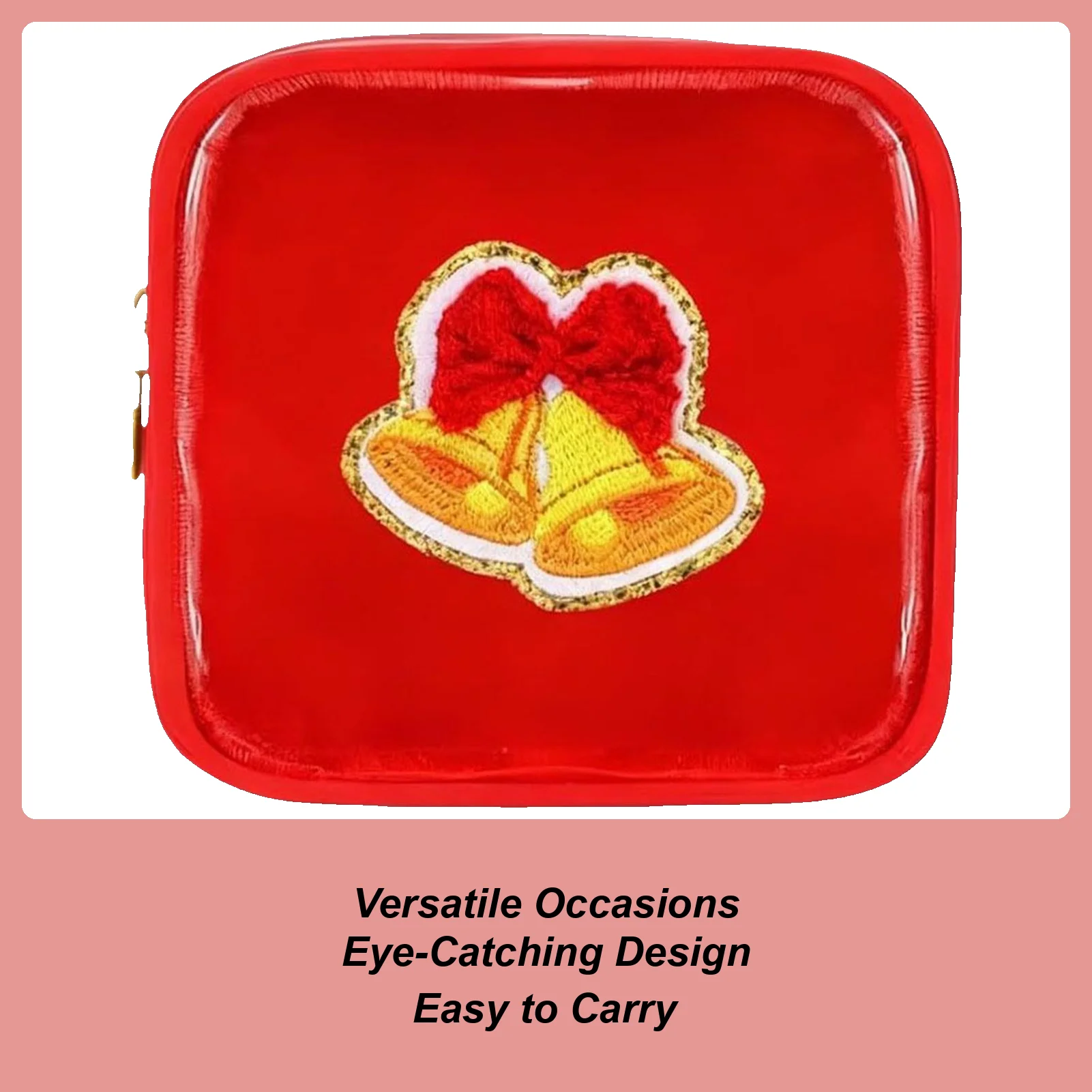 

Travel Makeup Bag Christmas Storage With Zipper Travel Toiletry Bag For Women Home Hotel Camping Business Trip Daily Commute Gym