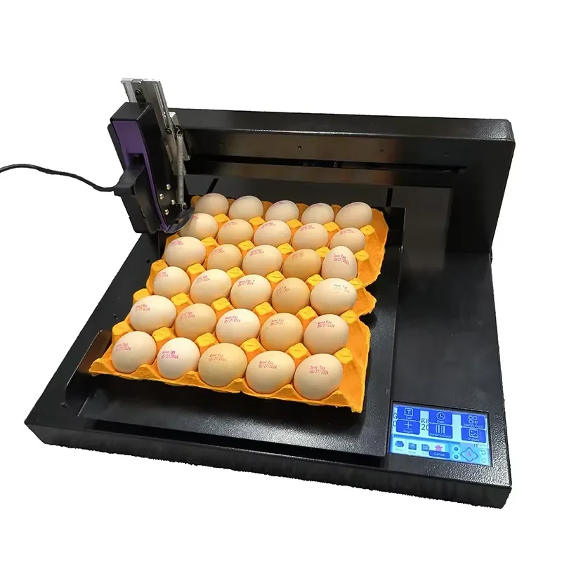 YAOMATEC Top Selling Egg Printer with TIJ Inkjet Printer for Egg Batch Number Printing Small Inkjet Printer for Factory