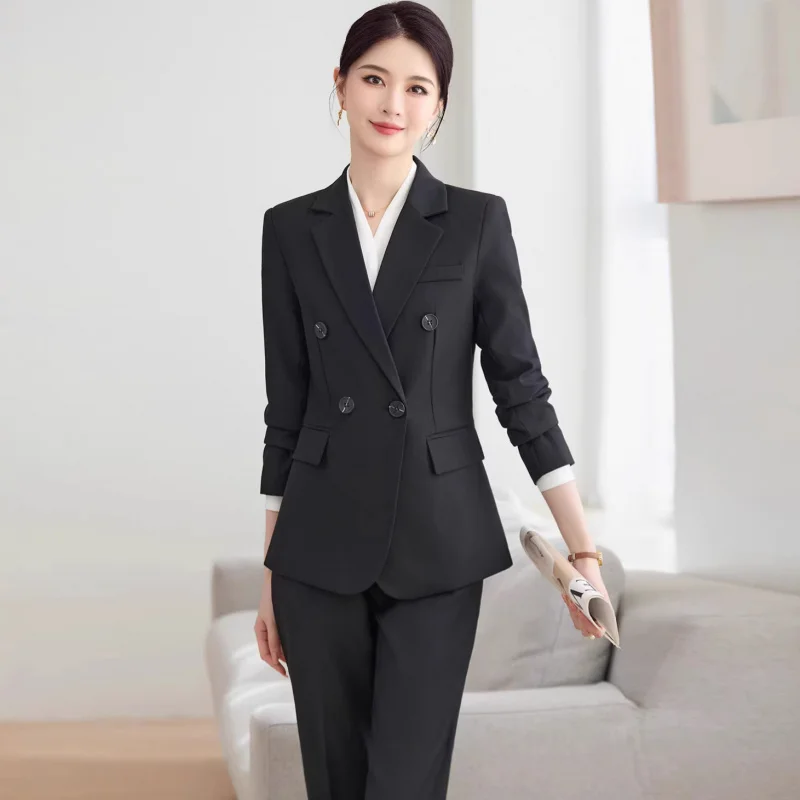 Women's professional attire, skirt and pants two-piece suit, cross-border trade, new trendy spring, autumn, winter women's blaze