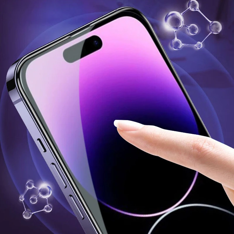 Protector de pantalla de vidrio templado para iPhone, 16, 15, 14, 13, 12, 11 Pro Max, 16, 15, 14, 13, 12, 11 Pro Max, X, XR, XS Max, 2 unidades