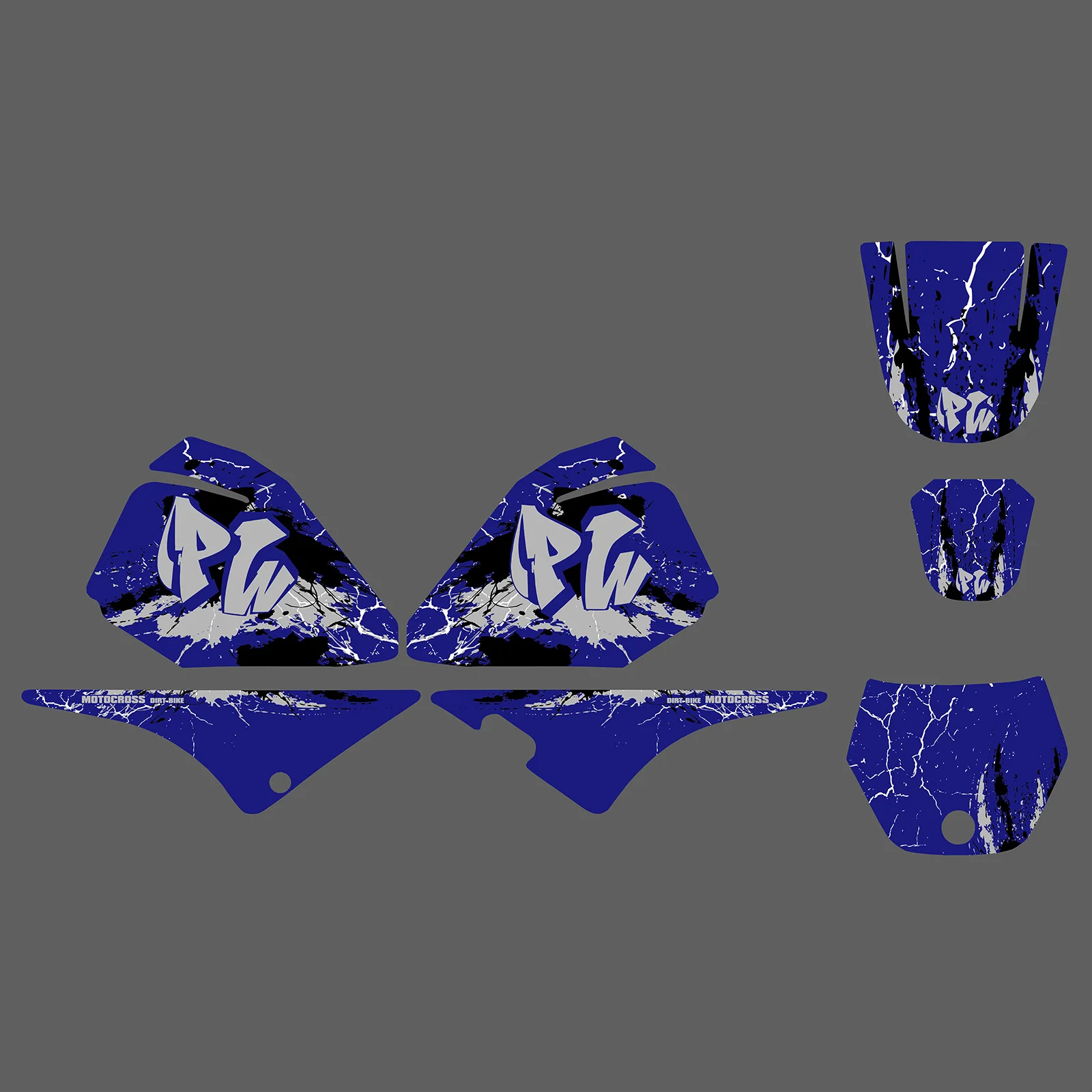 

NICECNC For Yamaha PW 80 All Years Motocross Fairing Graphics Background Decals Sticker Customize PW80 Sticker Kit Decoration