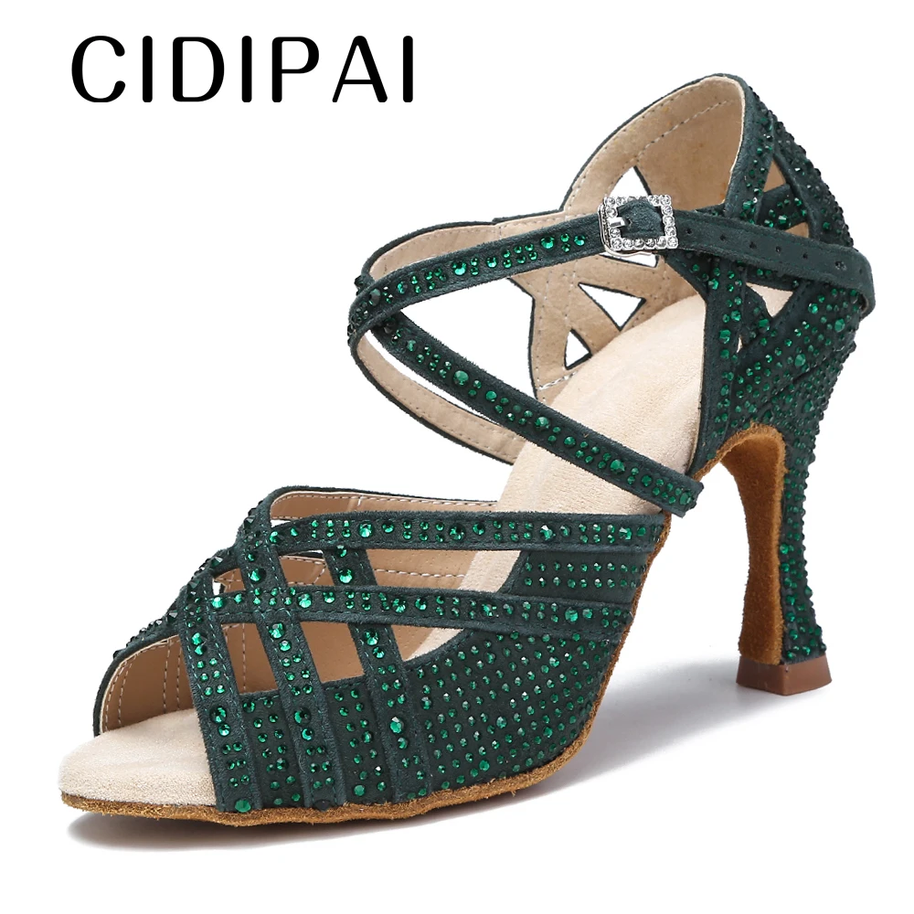 

CIDIPAI Latin Dance Shoes Women Tango Salsa Dance Shoes For Girls Ballroom Dance Heels Red Wedding Shoes Women Party Sandals