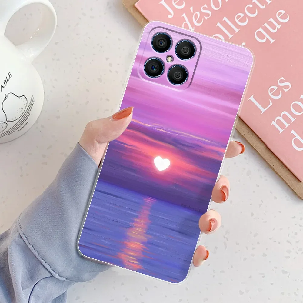 For Honor X8 Case X 8 2022 Soft Silicone Case For Huawei Honor X8 4G 5G Clear Marble Back Cover For Honor X8 Phone Bumper Funda