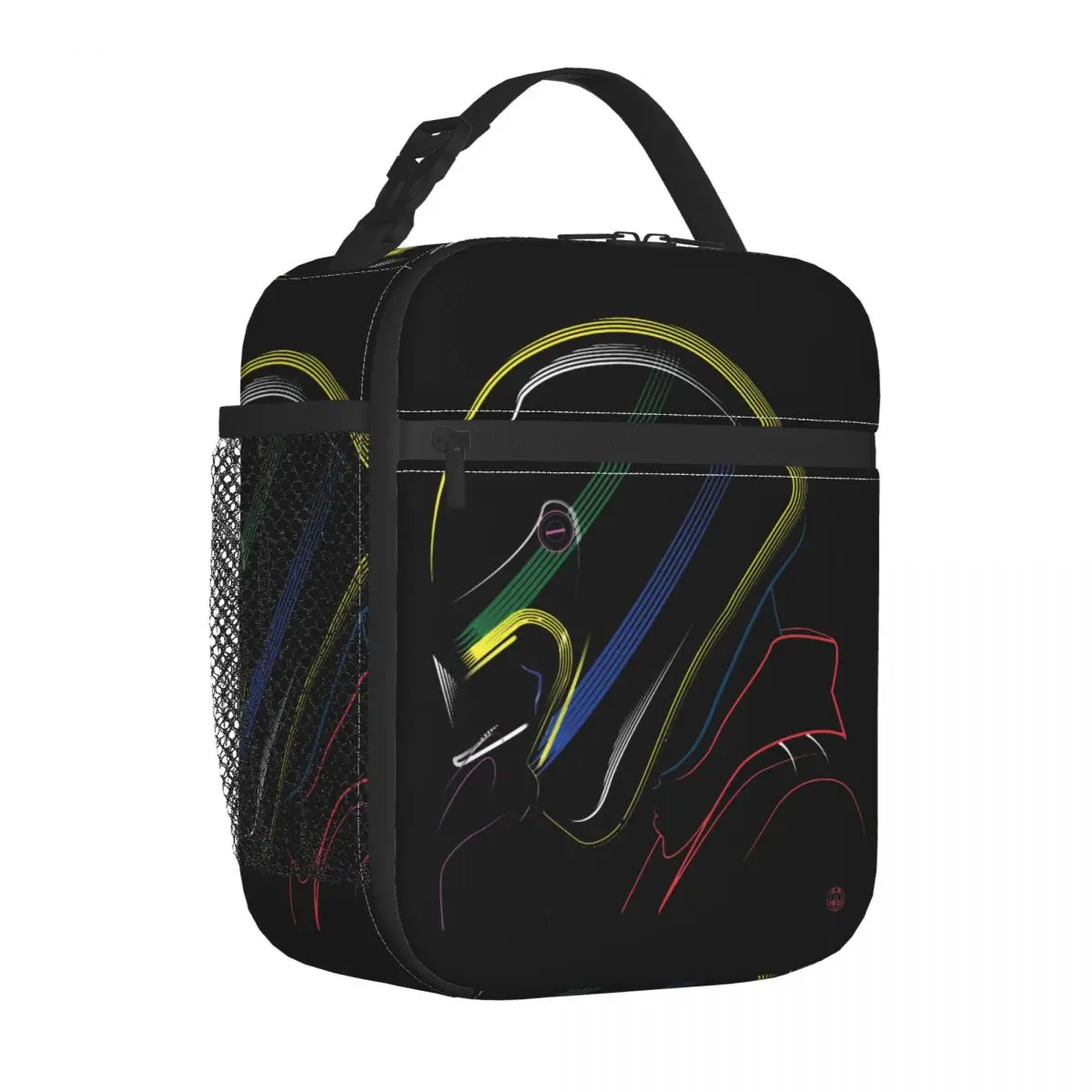 Ayrton Senna Helmet Insulated Lunch Bag Large Reusable Thermal Bag Tote Lunch Box School Picnic Bento Pouch