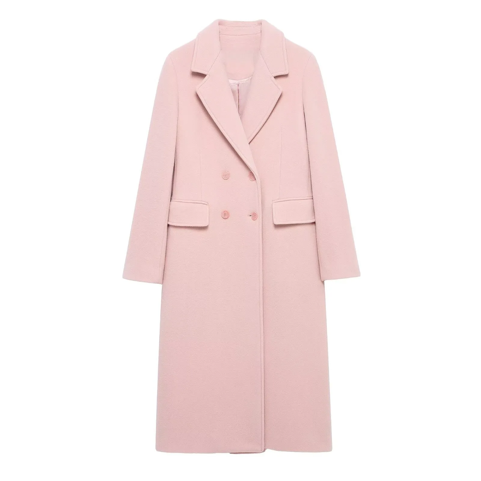 

New Fashion Casual Mixed Woolen Coat Spring Women's Outerwear Full Sleeve Length Regular Type