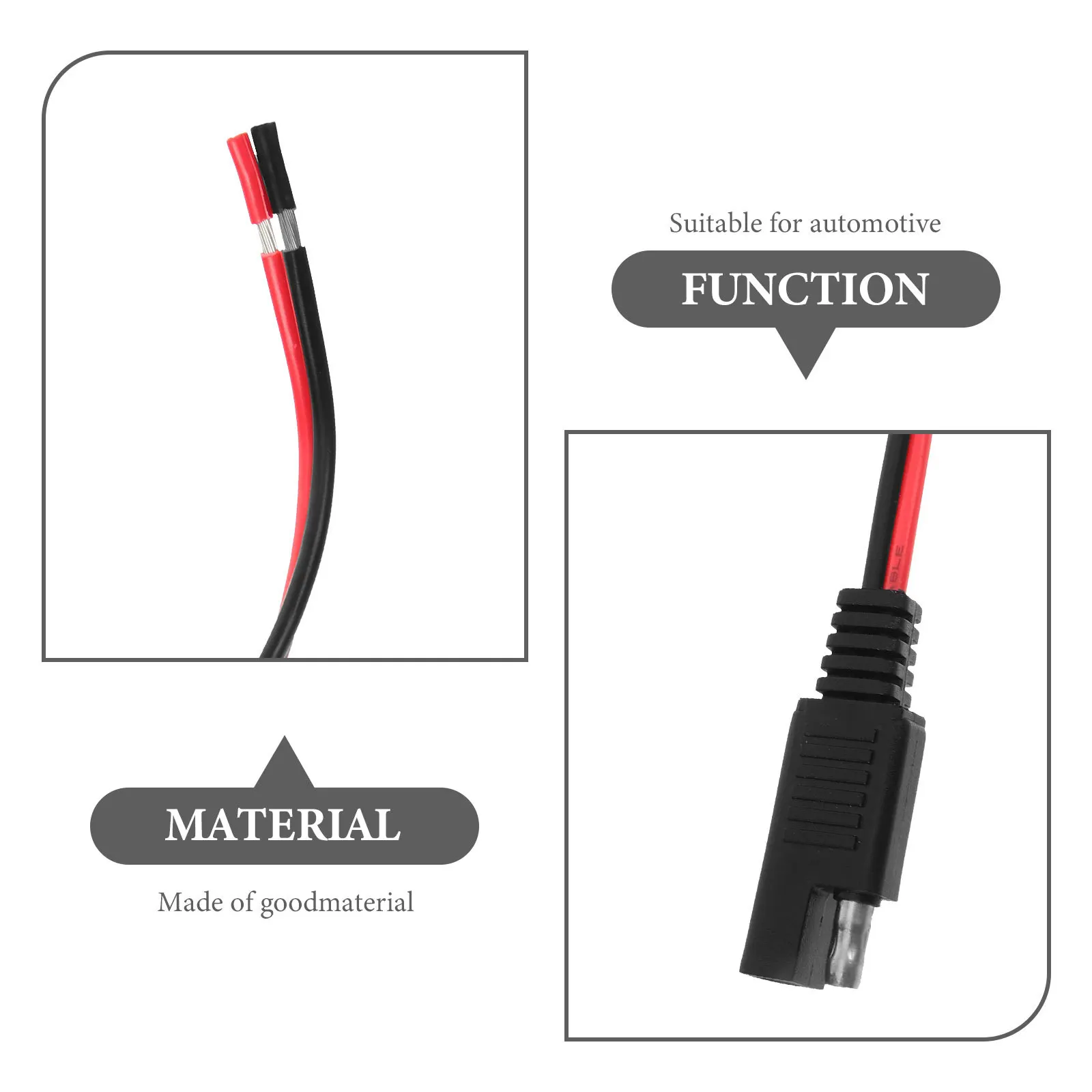 

14Awg Solar Extension Wire Sae Female Connector Cable For Car Tractor Motorcycle 12V Quick Disconnect Diy System Sae