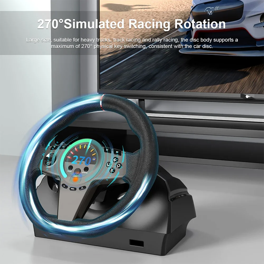 عجلة سباق الألعاب مع شيفتر ودواسة 270 درجة عجلة قيادة السباق Simracing PC عجلة القيادة لسلسلة PS4 Xbox X/S #3