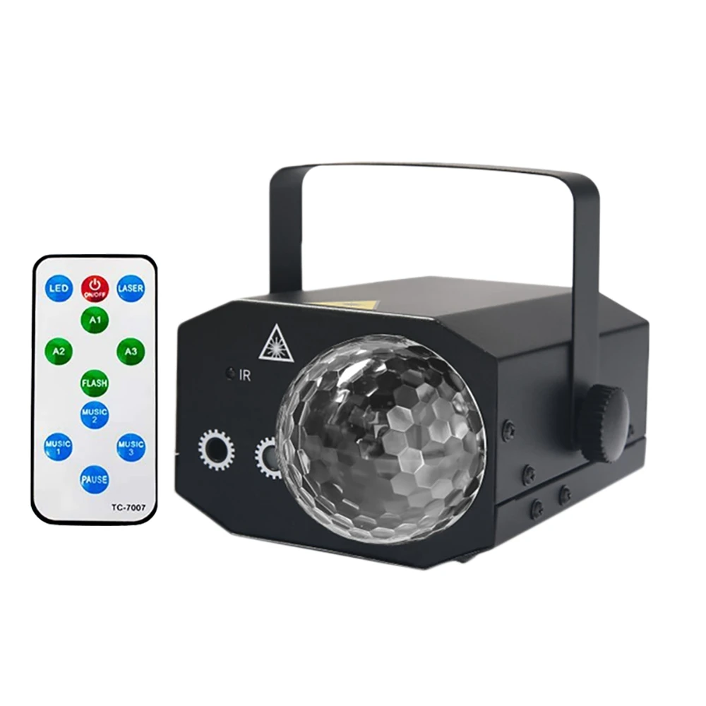 

Party Light LED Crystal Magic Ball Light Sound Controlled Remote Control Projection Effect Suitable for Karaoke EU Plug