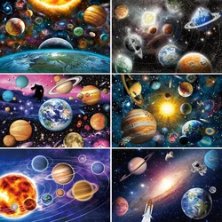 Outer Space Planets Backdrop Children Birthday Party Universe Glitter Stars Clouds Photography Background Kids Room Decoration