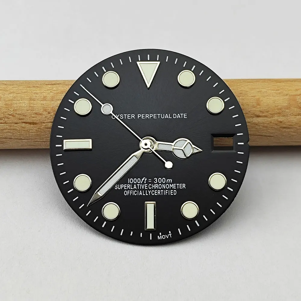 NH35 28.5mm green luminous S dial SUB mariner watch dial suitable for NH35 NH36 movement watch accessories watch repair tools image 2