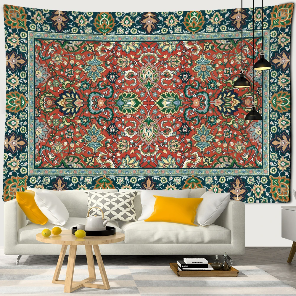 Classical Pattern Tapestry Wall Hanging Mandala Polyester Background Fabric Art Psychedelic Decor