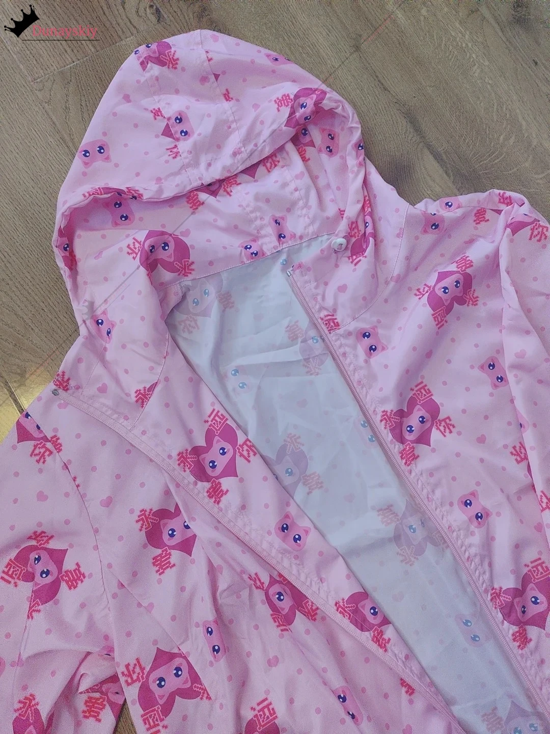 Game Needy Girl Overdose KAngel Cosplay A P Pink Cat Costume Coat for Women Zipper Sunscreen Top A P Disguise for Unisex Outfit