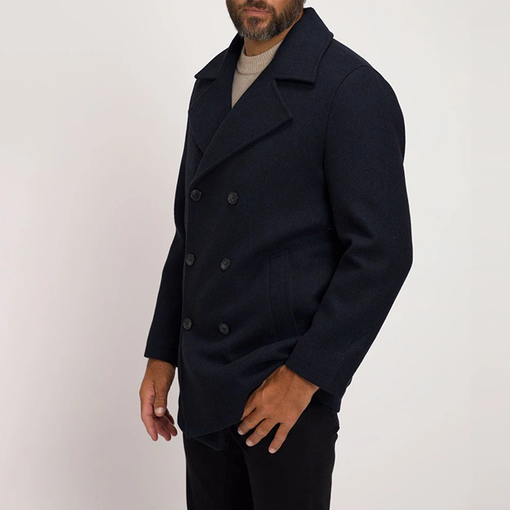 American Street Fashion Casual Mid-Length Jacket Mens Coat Autumn And Winter New Style Trend Slim All-Match Windbreaker For Men