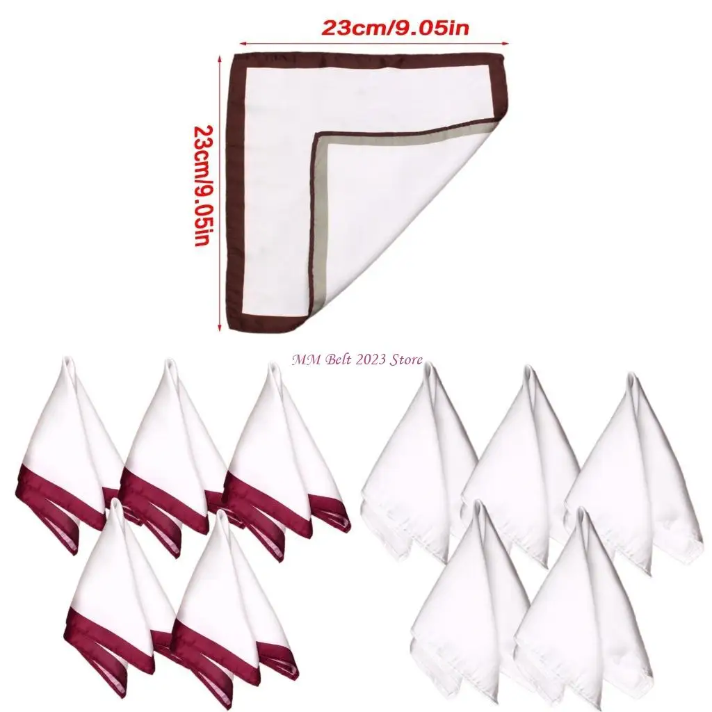 

49ME 5lots Versatiles Handkerchief Fashion Business Daily Use Square Head Scarf