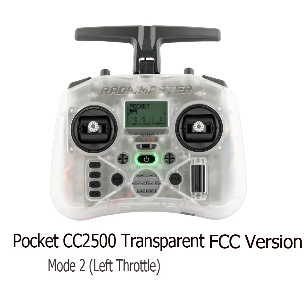 Radiomaster Pocket Hall Gimbal Sender Fernbedienung Tragbare leichte integrierte LED-Licht faltbare Antenne