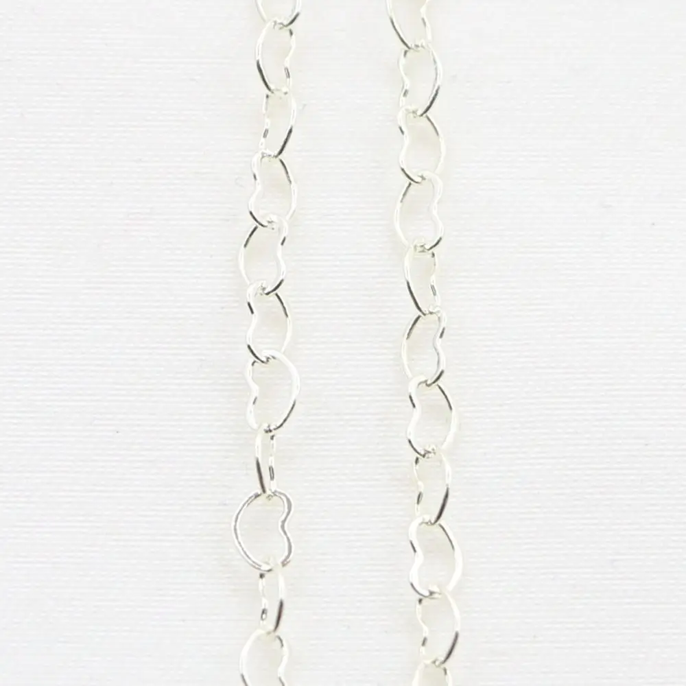 1 Meter/5 Meters Length Love Heart Chain 3mm Width Copper Chain Findings Heart Shape Copper Links Chain DIY Jewelry Making view 3