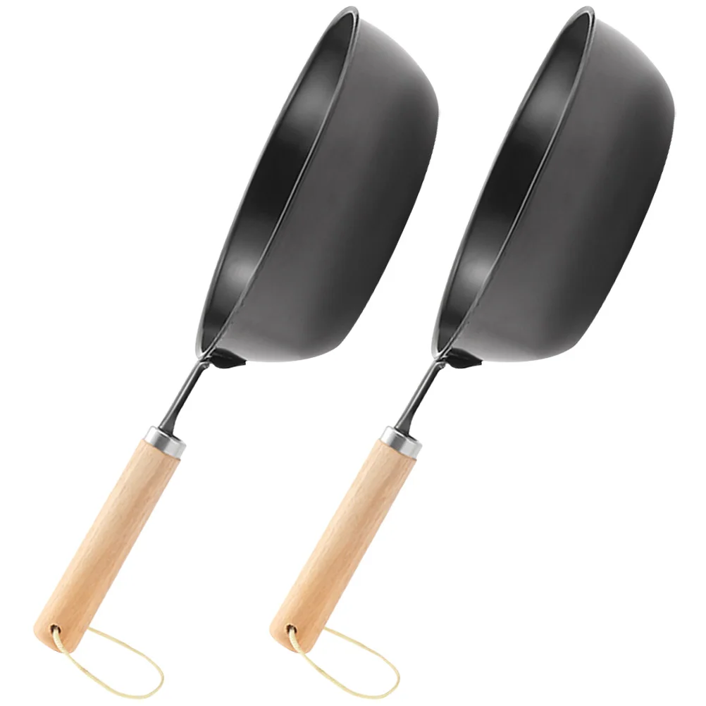 

2 Pcs Charcoal Burning Tank Outdoor Camping Stove Portable Grill Tools Equipment BBQ Accessories Wooden Handle Design