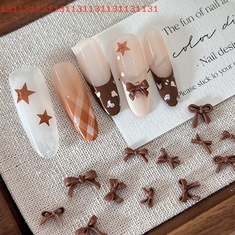 50 pezzi di ciondoli per unghie a forma di farfalla 3D, accessori fai da te per manicure, simpatico fiocco, orso, capibara, decorazioni per unghie in resina