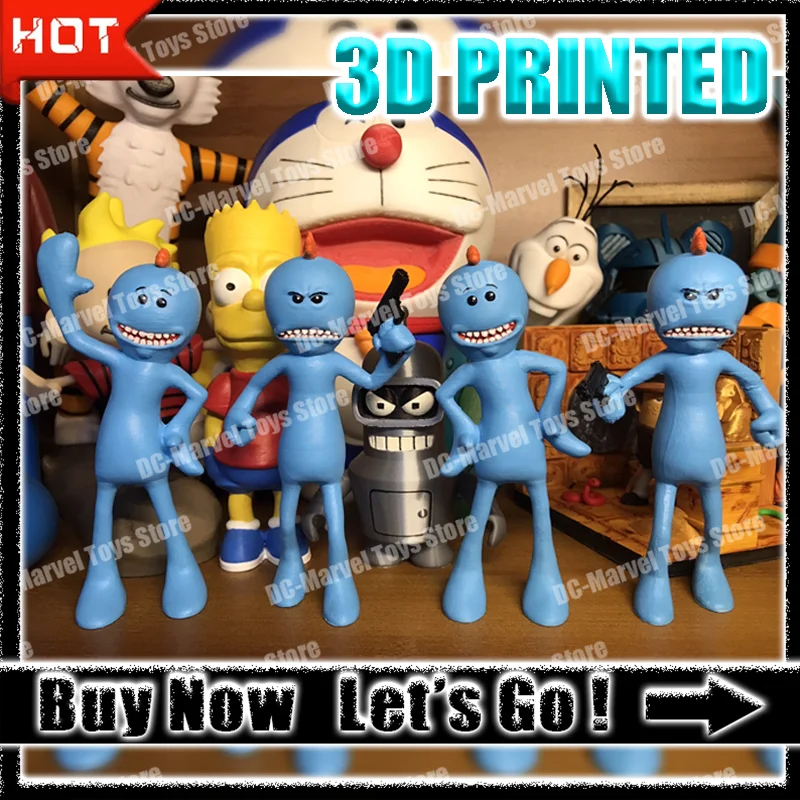 3d Printed Cartoon Rick And Morty Meecreeps Handmade Coloring The Mission Must Reach Figures Simulation Customized Gifts Toys