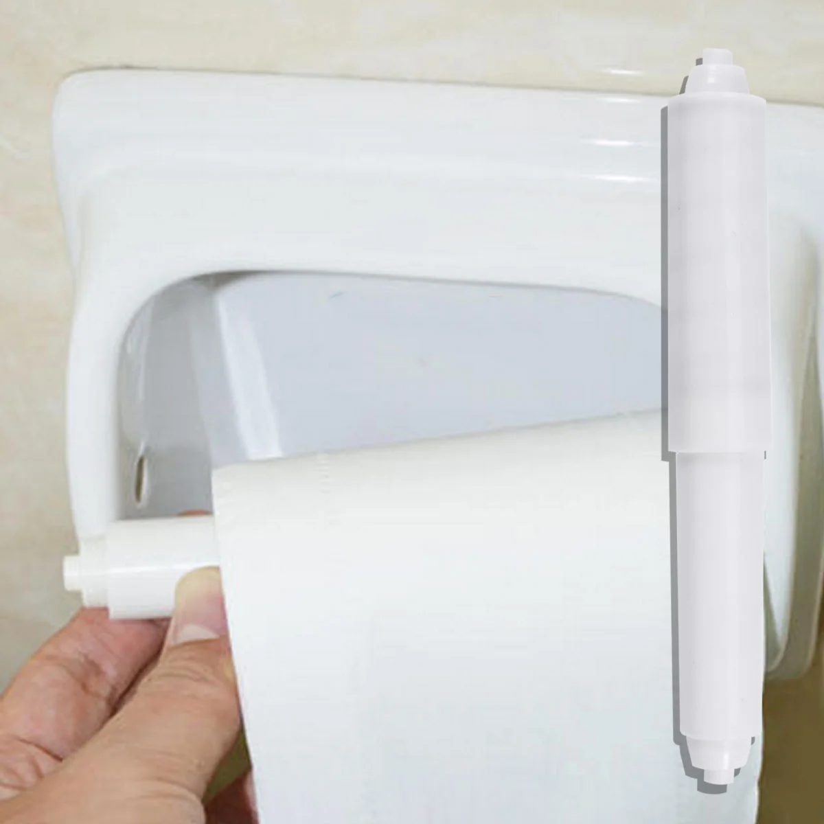 10 Pcs Bathroom Toilet Paper Pull-out Automatic Holder Roller Replacement White Reusable