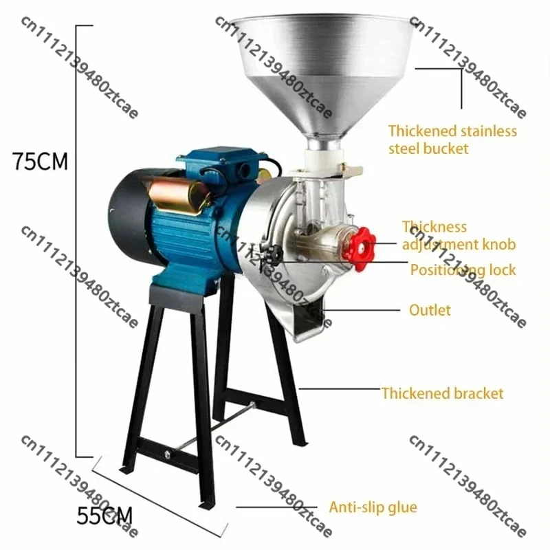 

Grain Grinding Machine, Stainless Steel Soymilk Tofu Grinder, Household Commercial Rice Milk Pulping Equipment Multifunctional
