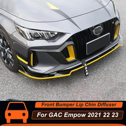 For GAC Empow 2021 2022 2023 2024 Front Bumper Lip Chin Splitter Spoiler Diffuser Bodykit Exterior Upgrade Tuning Accessories