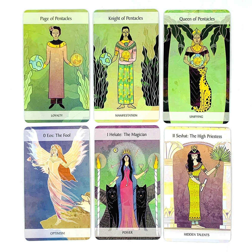 تتضمن بطاقات التارو على سطح كامل مكون من 78 قطعة من بطاقات التارو، سهام التارو الكلاسيكية للتنبؤ، وبطاقات ألعاب التجمع العائلي