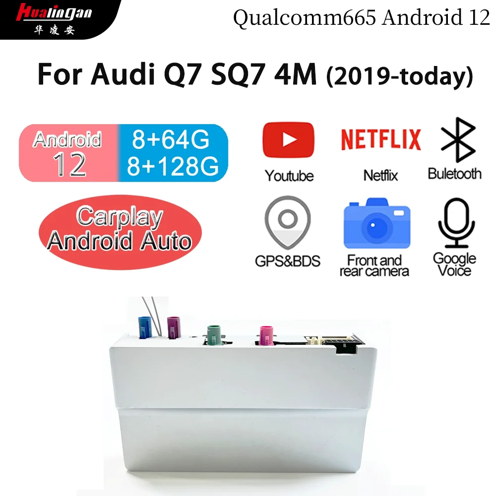 Hualingan Android 13 AI Carplay Box For Audi A8 S8 D5 Multimedia Video Interface Full Screen Carplay Auto Wilreless 4G Youtube