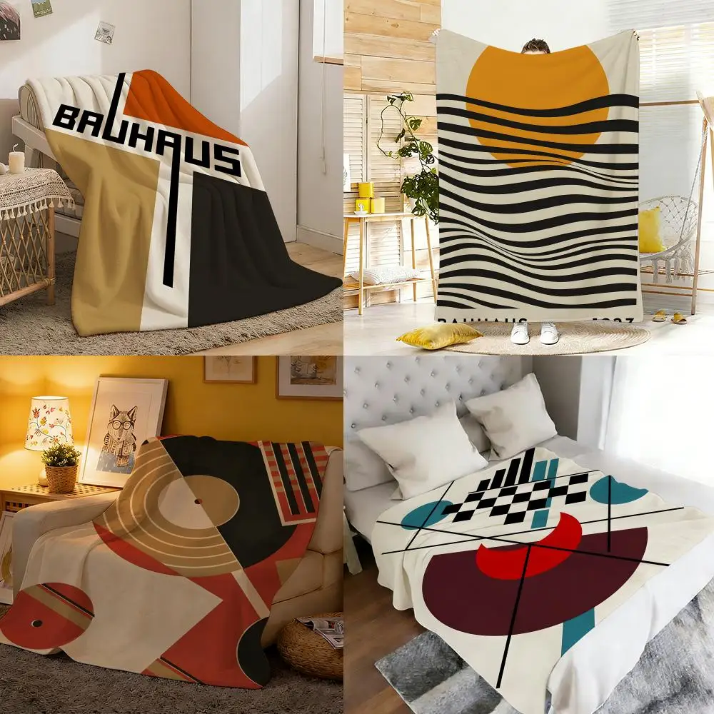 

Design B-Bauhaus D-Design Throw Soft Cozy Flannel Throw Blanket for Sofa Bedroom and More
