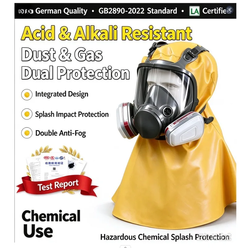 Acid and Alkali Resistant Gas Mask Anti-corrosion Full Face Protection Chemical Toxic Gas Anti-splash 9700 Gas Mask